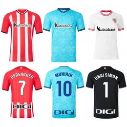 2023/24 Bilbao Club Soccer Jersey 2024 GURUZETA VESGA PAREDES BERENGUER O.SANCET WILLIAMS JR Camisa Atlético MUNIAIN UNAI SIMON Goleiro GK Futebol Kit infantil