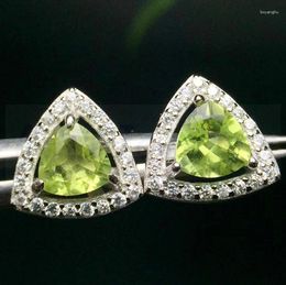 Stud Earrings Natural Peridot Earring Or Pink Topaz Per Jewellery 925 Sterling Silver 1ct 2pcs Gemstone FQ9102910