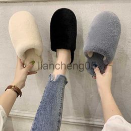 Slippers Autumn and winter women's warm cotton slippers Indoor thick soled lovers' home men's shoes Home soft soled plush adult slippers X0905