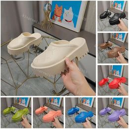 Marke Sandalen Perforierte g Sandale Dupe AAAAA Frauen Herren Hausschuhe Druck Sandalen Candy Farben Dicke Untere Schuhe Plattform Slipper mit Box