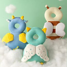 Pillows 1-3T Toddler Baby Head Protector Safety Pad Cushion Back Prevent Injured Angel Bee Cartoon Security Pillows 230905