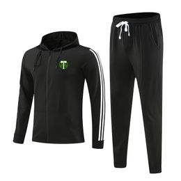 Portland Timbers Men's Tracksuits outdoor sports warm long sleeve clothing full zipper With cap long sleeve leisure sports suit