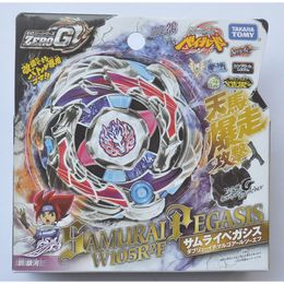 Spinning Top Tomy Beyblade Metal Battle Fusion Top BBG26 ZERO G SAMURAI PEGASIS W105R2F with CONPACT LAUNCHER 230904