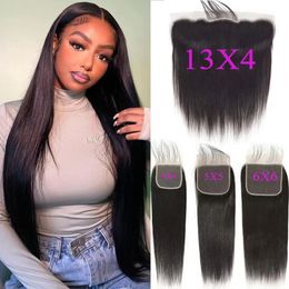 Lace Wigs Penutupan Frontal renda transparan hanya rambut manusia lurus Peru 13x4 4x4 Remy penutupan 5x5 230905