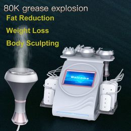 New Upgrade 6 in 1 80k Vacuum Liposuction Cavitation System Radio Frequency Fat Burner Body Slimming 80K Cavitation Machine 80K