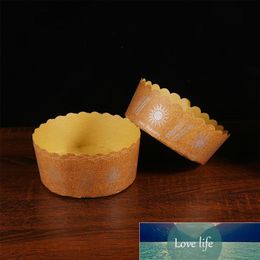 90PCS 6 Inches Large Kraft Paper Muffin Cups Sunflower Pattern Cupcake Paper Liners Cake Baking Molds257C