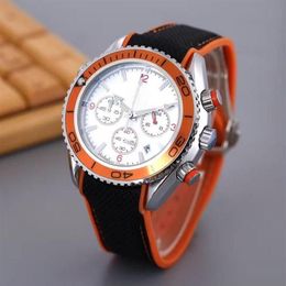 mens watch Automatic movement all dials working comfortable fabric strap original clasp sapphire glass Super full functional watch299y