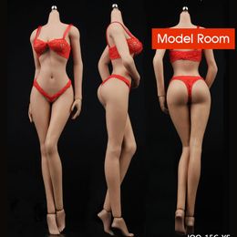 Finger Toys 1/6 Female Middle Breast Seamless Body with Detachable Feet 12'' Soldier Super Flexible Action Figure Dolls