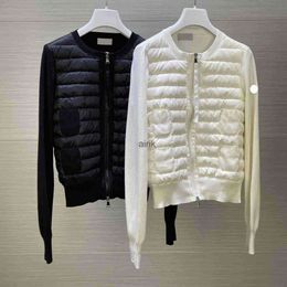 Designer francês Maya Womens Down Jacket Brand Luxury Brand Four Pocket Papock Painel Parka Bordeded Backge