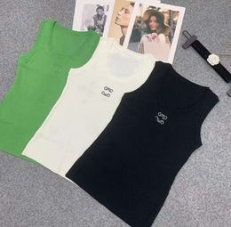 2024 Breathable and casual tank top t shirt women designer tshirt White Women Crop Top Embroidery Sexy Off Shoulder Black Tank Casual Sleeveless Backless Shirts