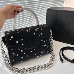 black bag leather designer crossbody bags women vintage willow nail shoulder purse Fashion Evening Pary Tote Bag Luxuys Handbags 230905