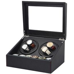 High Quality Automatic watch winder 6 4 box slient motor box watches mechanism cases drawer storage display watches remontoir223p