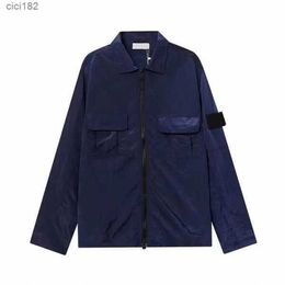 Topstoney Brand Jackets Coat Metal Nylon Functional Shirt Double Pocket Reflective Sun Protection Windbreaker Jacket Men Size M-2xl 5AKLD