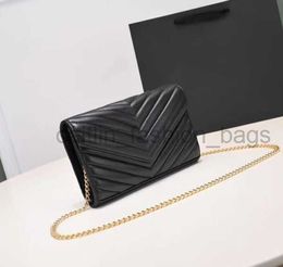 Bags Woc Chain Designer Women Hand Purse Original Box Genuine Leather ii Envelope Flap Magnetic Closure Black yslii bag designer bag caitlin_fashion_bagss7