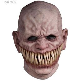 Party Masks Dress Up Easter Props Scary Clown Mask Halloween Evil Devil Latex Headgear Masks Dino Oni Event Party Festive Supplies Home T230905