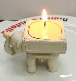 Candle Holders Wholesale 50pcs/lot Wedding Decoaration Elephant Holder Gum Resin Bridal Lucky Tea Light