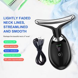 Anti Wrinkles Led photon therapy neck massager Face Lifting Anti-Aging Facial Neck Eye Device for Women and Man