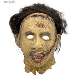 Party Masks Halloween Horror Mask Texas Chainsaw Killer Latex Masks Maniac Slayer Cosplay Props Accessories T230905