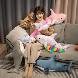 30cm Giant Shark Plush Toy Soft Stuffed Animal Reading Pillow For kids Cushion Doll Children's Kawaii Birthday Gift Wholesale DHL/UPS