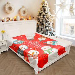 Blankets ELEPHWILD Vivid Rock Snowman Pattern Throw Soft Fuzzy Flannel Blanket for Bed Couch Sofa Decor All Season Christmas Gift Blanket 230904