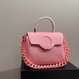 handbag pink designer bag crossbody women Luxury Leather Big Tote Bag fashion thick chain hand bags shopper travel brown purse 230905