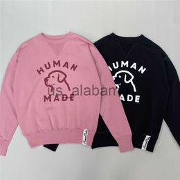 Men's Hoodies Sweatshirts Doggy Pink HUMAN MADE Sweatshirts Men Women HUMAN MADE Puppy Print Crewneck Oversized Hoodie Anime Hoodie x0905