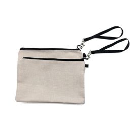 Sublimation Blanks Cosmetic Bag Favour Linen Multifunction Coin Purse Soild Colour Mobile Phone Bags Outdoor Portable Makeup Pouch ZZ