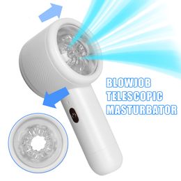 Masturbators Male Masturbator Penis Pump Automatic Telescopic Vibrator for Men Vaginal Glans Sucking Exerciser Blowjob Sex Toy Sexy Dryer 230904