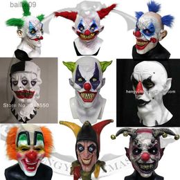 Party Masks Halloween Horror Clown Mask Latex Rubber Mask for Masquerade Halloween Party Latex Full Face Mask T230905