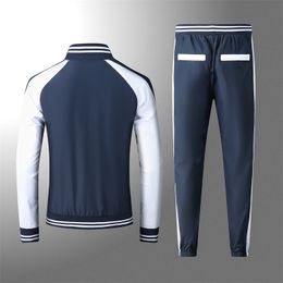 Spring Autumn Men Tracksuits Polo Sweatshirts Crocodile Embroidery Jogger Sporting Suit Mens Play Sportswear Set Men's Tracksuits Plus Size M-2XL