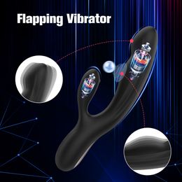 Vibrators Rabbit 10 Vibration Modes Dual Motor G Spot Clitoral Stimulator Massager Vibrating 5 Flapping Adult Sex Toys 230904