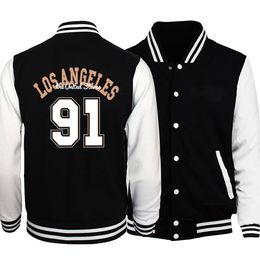 Men's Jackets Seaport Angel City Los Angeles Letter Printing Jackets Men S-5XL Fleece Baseball Uniform Oversize ClothingLoose Fashion Coat 230905
