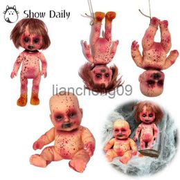 Party Decoration Halloween Scary Blood Doll Ghost Day Rebirth Zombie Baby Infant Horror Decor Haunted House Props Children Gifts Party Decor x0905 x0905