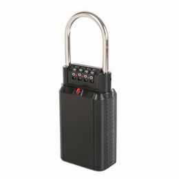 Useful Secret Security Lock Key Storage Box Organiser Zinc Alloy Keyed Locks with 4 Digit Combination Password Hook Secret Safe2152