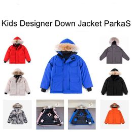 Crianças designer para baixo casaco puff jaqueta de inverno menino menina bebê ganso para baixo outerwear jaquetas grosso quente outwear casacos crianças parkas moda clássico puffer casaco de pele parkas