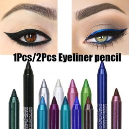 Eye ShadowLiner Combination 14 Colours Long-lasting Eye Liner Pencil Waterproof Pigment Blue Brown Black Eyeiner Pen Women Fashion Colour Eye Makeup Cosmetic 230904