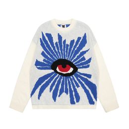 Sweaters Knitted Oversized Men Womens Eye Print Pullover Hip Hop Sweatshirts Streetwear Fashion Designer Loose Men Tops Eur Size S-XL