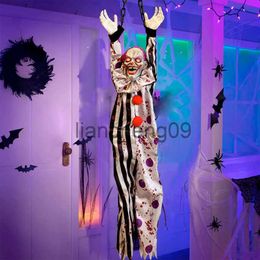 Party Decoration Halloween Party Decoration Halloween Electric Toys Chain Hanger Clown Nurse Witch Voice Control Spook House Horror Props x0905