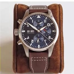 Sports Sapphire Automatic Men's Wholesale Watches High-quality Mechanical Stainless Pilot Steel Brown Leather Classic Watches Watc Rumj