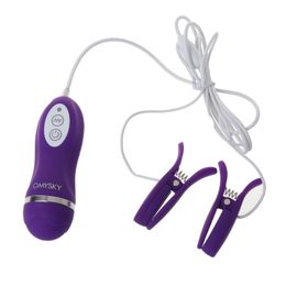 Adult Toys 10 Mode Nipple Clip Vibrating Breast Clamps Electric Stimulator with Remo E1YC 230904