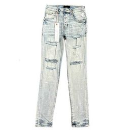 Designer Männer Frauen Hosen lila Ksubi Jeans High Street Lila Retro-Lackspot Schlanke Füße Mikroelastische Jeans Hip-Hop Reißverschluss Plus Size Jeans1
