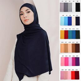 Ethnic Clothing 80 180 Hijab Jersey Wholesale 10 Pc Long Scarves Headband Turban Shawl Islamic Headscarf Head Wraps Muslim Fashion Islam