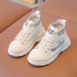 Boots Children Ankle Boots Fashion Kids Casual Sneakers White Girls Boys Short Boot 230904