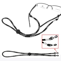 50pcs/lot Black Adjustable Buckle Eyewear Sport Strap Band Sunglass Holder with Silicone Stopper