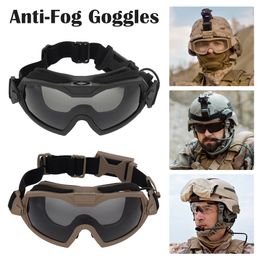 Tactical Sunglasses Tactical Goggles Anti-Fog with Micro Fan Outdoor Airsoft Protective Military Motocycle Goggle Safety Eyewear for Hunting 230905