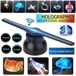 3D Hologram Advertising Display WIFI LED Fan Holographic 3D Pos Videos 3D Naked Eye LED Fan Projector for Store Shop Bar Holida265c