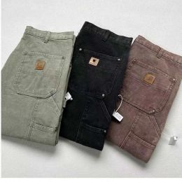 2023 Mens Pants Fashion Brand Carha B01 B136 Washed to Make Old Overalls Knee Cloth Logging Pants Trousers CHG23090527-12 pinkwing