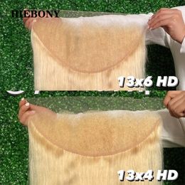 Lace Wigs HiEbony 613 Garis Depan Renda HD Pirang 13X6 Penuh Hanya Kulit Lurus Penutup Meleleh dengan Tepi Bergerigi 230905