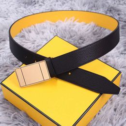 Men Designer Belt Fashion Brand Belt Luxury Letter Buckle Double Sided Use Genuine Leather Belts Mens Women Business Formal Dress Waistband 4Cm Top Quality