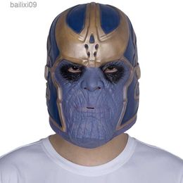 Party Masks Adult Thanos Mask Latex Full Head Infinity War Mask Helmet Halloween Fancy Dress Party Costume Accessories T230905